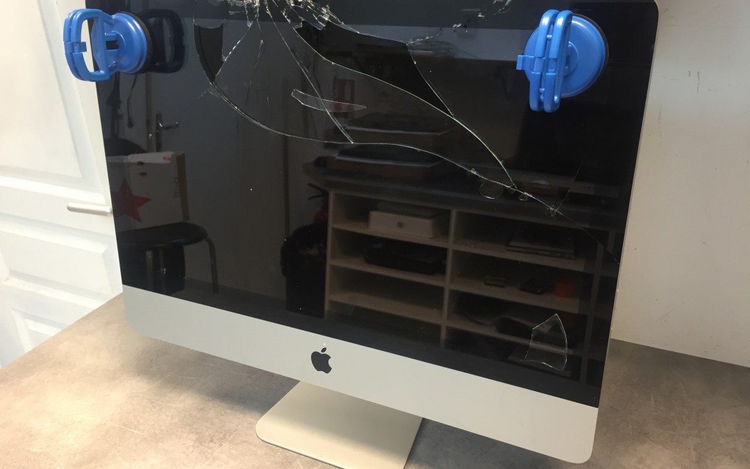 iMac vitre cassée